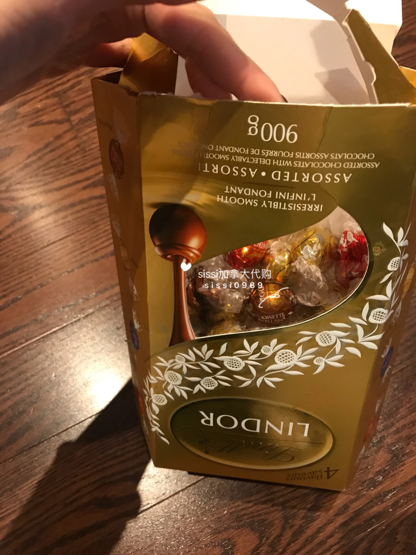 加拿大代购LINDT LINDOR瑞士莲软心夹心巧克力四种口味900g