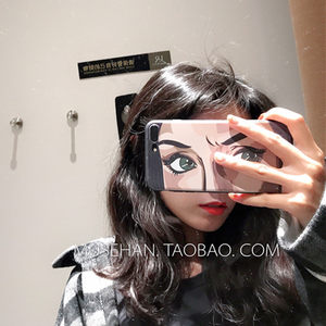 ins冷淡风搞怪自拍挡脸插画人脸明星网红同款