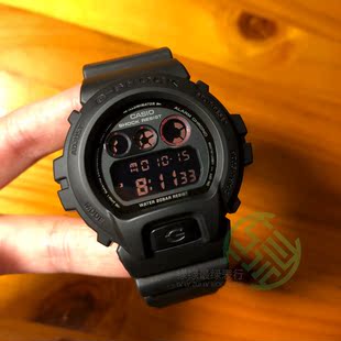 卡西欧g-shock经典军事红字三眼dw-6900ms-1d防水运动潮流手表