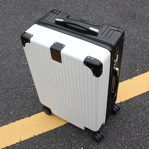 撞色行李箱女学生韩版字母拉杆箱登机箱小清新