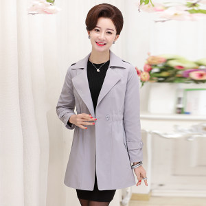 中老年女装秋装40-50岁60中年妈妈装时尚风衣