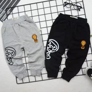 儿童长裤春秋新款 span class=h>卡通猴 /span>子中小童裤男童女童