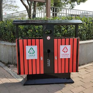 分类双桶环卫果皮箱物业小区室外市政钢板冲孔金属 span class=h>垃圾