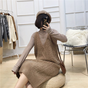 针织花连衣裙背心裙图片