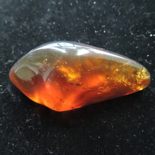 千福源珠宝:缅甸琥珀蜜蜡流纹珀金沙蜜挂件吊坠水滴形17.6克y114