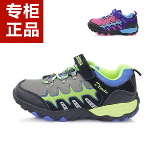 狄猛童鞋真皮男女童户外鞋牛皮防滑透气登山鞋