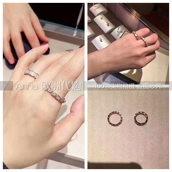 欧洲代购 Bvlgari 宝格丽 蛇骨戒指 对戒 蛇形钻戒白贝母情侣婚戒