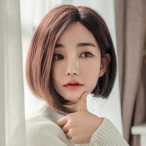 class=h>头 /span>套中分修脸短发逼真自然黑色韩国无刘海波波 span