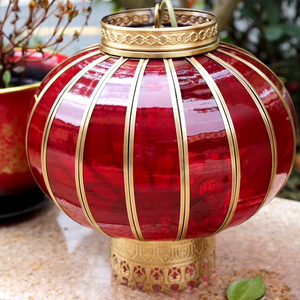 喜庆欧式 span class=h>阳台 /span>红 span class=h>灯笼 /span>吊灯