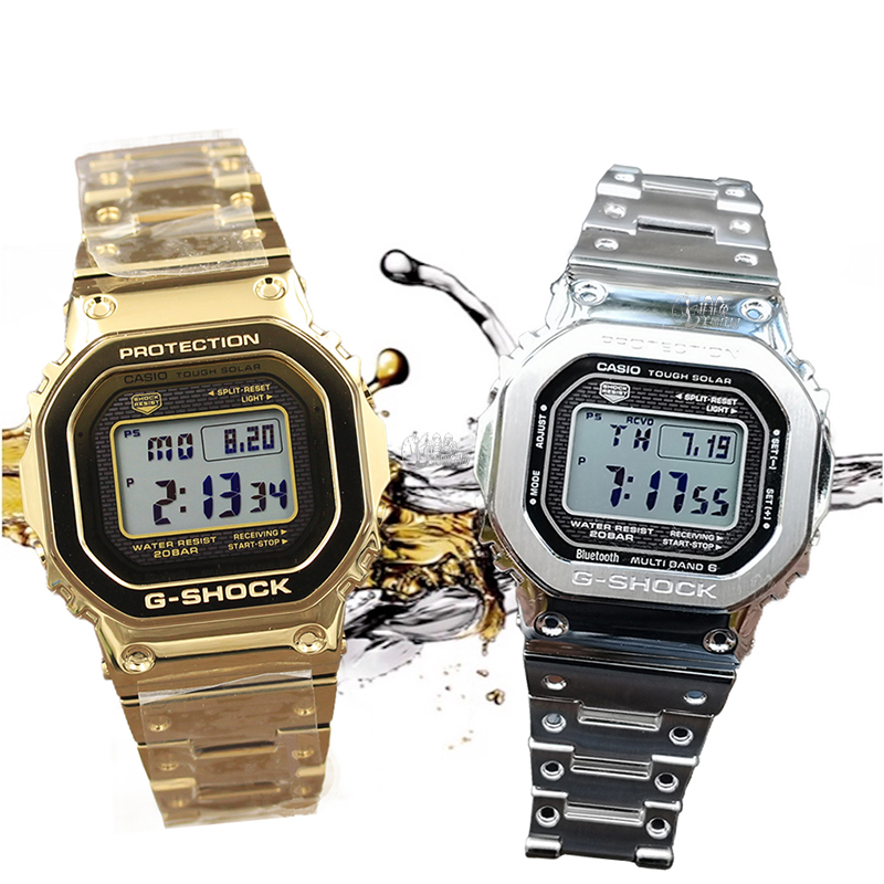 卡西欧gshock金属方块光能蓝牙手表GMW-B5000-1 B5000D/GD/TFG-9