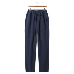 亚麻男士休闲裤夏棉麻中国风唐装男裤子中老年