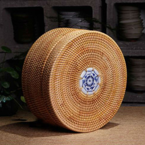 普洱茶饼罐茶叶筒  span class=h>藤编 /span>七子饼 span class=h>