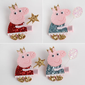 class=h>饰品 /span> 宝宝发夹佩琪女童小女孩头饰可爱发饰