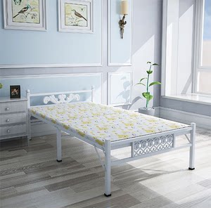 一米1宽的单人床 经济型可折叠单人成人小铁床双人家用一米二宽