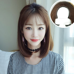 u型假发女长直发半头套隐形无痕仿真粉色彩色