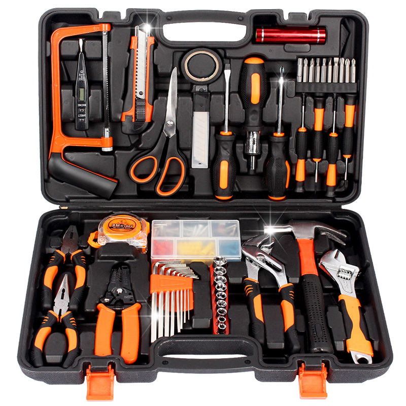 久克家用组套工具套装多功能五金工具箱套装维修电工电钻礼品工具