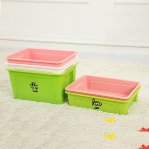 儿童玩具收纳整理箱塑料宝宝大小物品置物储物收纳盒加厚带盖防尘