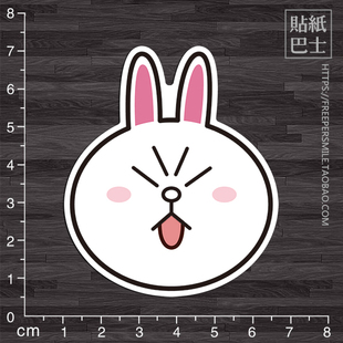 可妮兔生气行李箱贴 3m 防水不留胶汽车贴纸 无痕墙贴冰箱贴i736