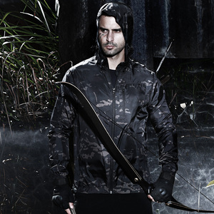 cqb袖子拉链轻薄款防泼速干透气皮肤衣男黑色树叶迷彩战术防晒衣