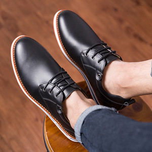 牛二层皮鞋子图片