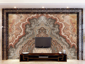 欧诺拉瓷砖背景墙 欧式奢华电视陶瓷背景墙客