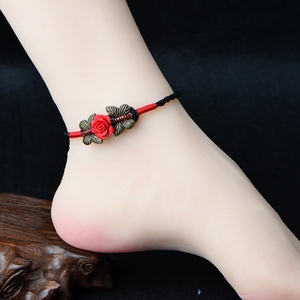 class=h>脚链 /span>女韩版简约学生个性装饰品手工编织脚环女森系