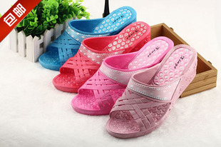 2335夏季2014年夏季塑胶一字型注压鞋居家纯色女拖鞋