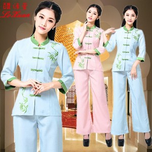 【养生馆工作服女中式价格】最新养生馆工作服