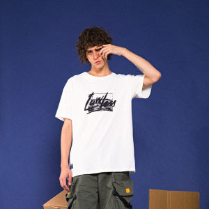 男士短袖衬衫青年夏季休闲衣服学生印花潮流衬