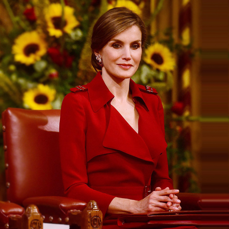 欧美2017年春秋明星凯特王妃走秀新款高端女装职业修身风衣连衣裙