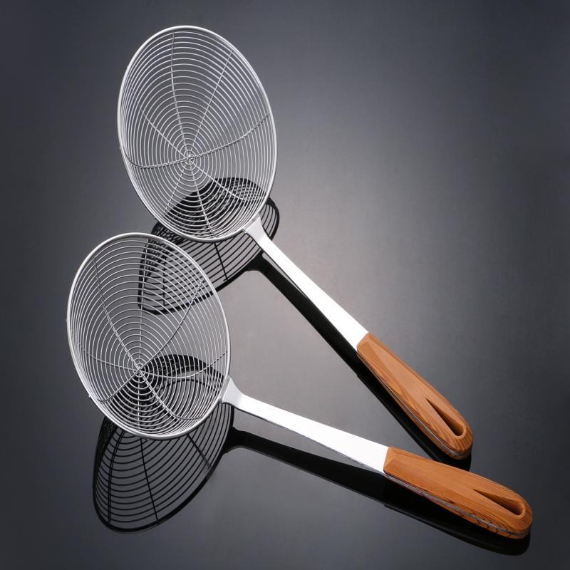 家用厨房加固不锈钢长柄漏勺特大中小号笊篱过滤网线漏勺火锅捞勺