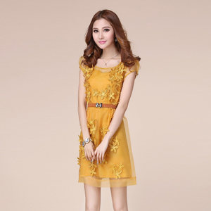 大学生裙子夏连衣裙清新2017新款韩版百搭中