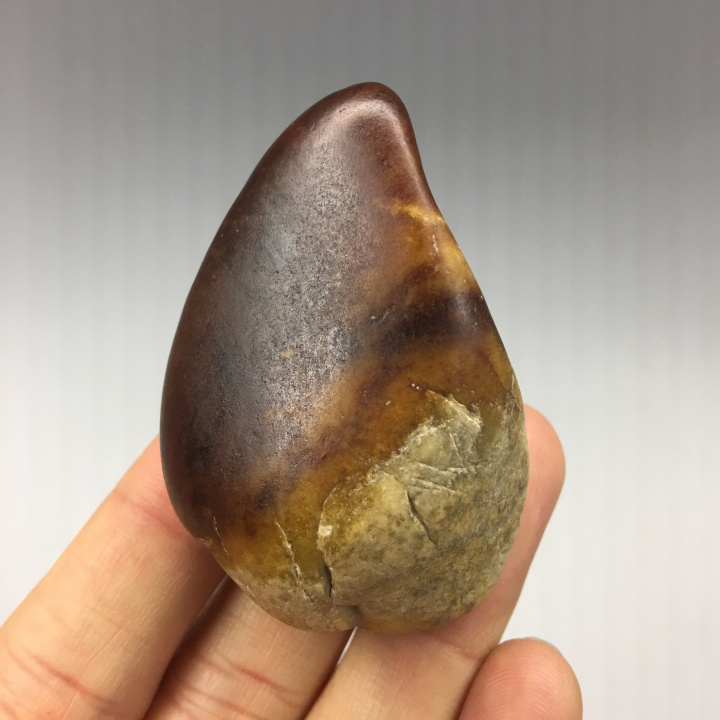 《籽说》新疆和田玉虎爪形黄沁籽玉籽料原石79.8克/把件料/玩料