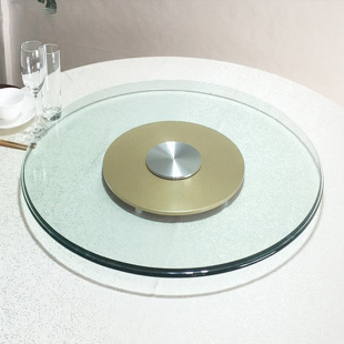 热卖钢化玻璃转盘实木餐桌旋转器圆桌面圆台面饭桌用加厚简约酒店