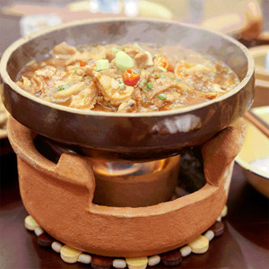 2号浅土钵粗陶钵碗土碗耐烧炖钵湘菜馆酒店特色餐具农家钵子