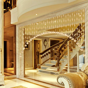 玻璃珠帘水晶隔断帘客厅卧室图片