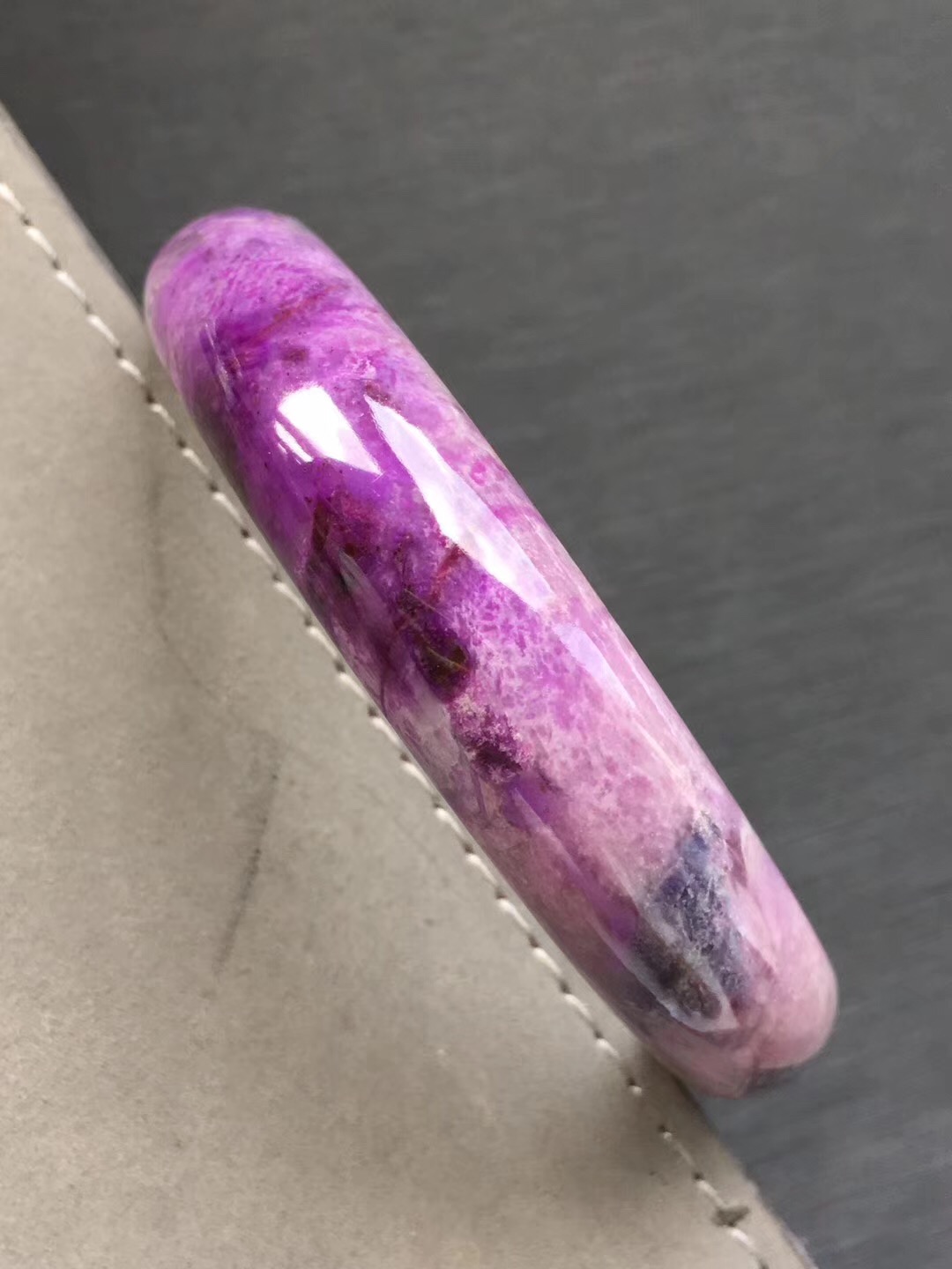 苏石记 舒俱来苏纪石手镯老料冰透无暇14mm59.7g内径59.3mm