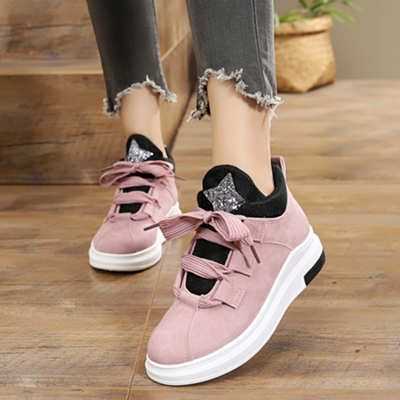 2018 Musim Semi Perempuan Sepatu Saat Ini Siswa Han Melarang Overnight Tinggal 100 untuk Mengambil Sepatu Kasual SMP datar Bawah Menjalankan Sepatu Atletik Pada Awalnya-Internasional