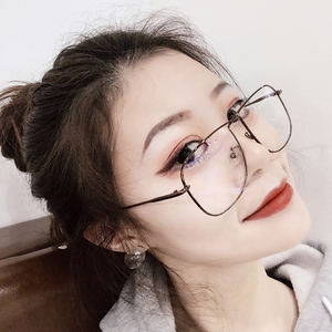 class=h>复古 /span>防蓝光文艺平光镜近视眼睛潮
