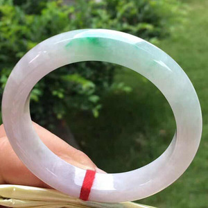 七彩翡翠云南缅甸玉天然a货翡翠冰种正圈春彩翡翠手镯17-3.22-53