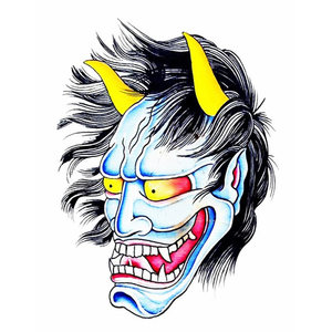  span class=h>日本 /span>风格彩绘 青面鬼头半臂纹身 span class=h>