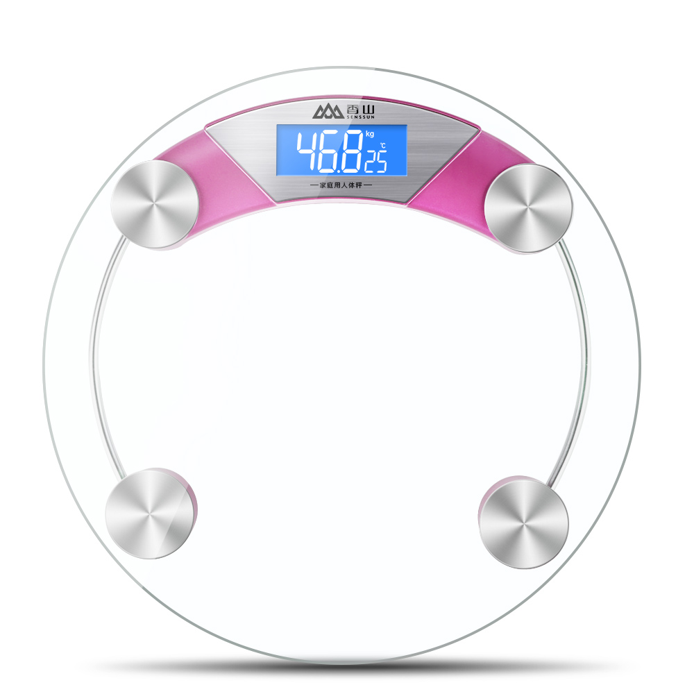香山EB592S电子称家用电子秤人体称体重计成人健康秤精准圆秤成人