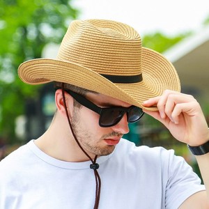 男士可折叠草帽遮阳大檐户外图片