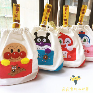 现货面包超人纯棉收纳袋弹力束口袋奶 span class=h>瓶 /span>保温包