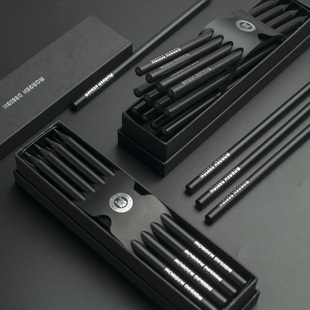 黑色铅笔2b比无印良品黑木素描初学者绘画笔小学生hb无毒文具用品