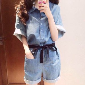 连体裤女夏季短裤阔腿裤夏装2018新款女装时