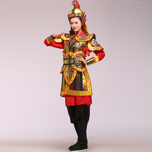 古代女将军服花木兰盔甲可穿舞蹈服装演出服穆桂英打鼓铠甲樊梨花