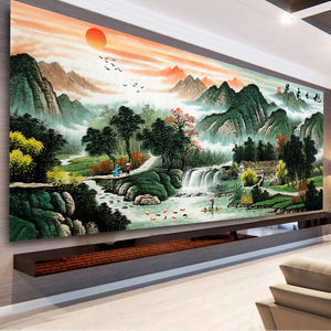 5d钻石画满钻 span class=h>国画 /span>迎客松 span class=h>风景 