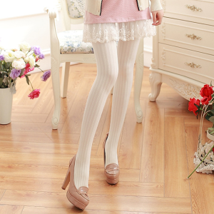 帕 span class=h>耐克 /span>丝袜细麻花螺纹打底连裤袜 天鹅绒中厚