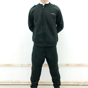 正品07绒衣橄榄绿保暖内衣男绒衣绒裤套装拉链式绒衣毛衣裤套装